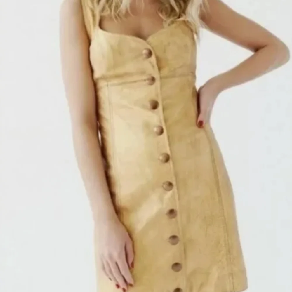 Free People Metallic Gold Mini Dress - Picture 2 of 5